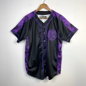 Excision Lost Lands Purple Black Baseball Jersey 19 Dinosaur Festival Unisex M